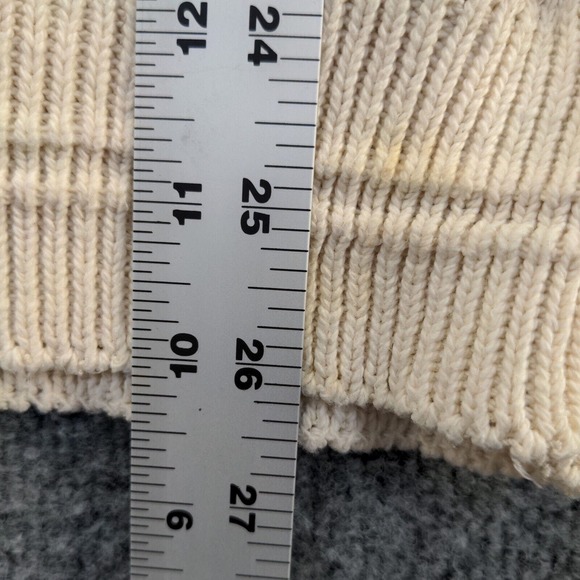 Knights Bridge Men's Spell Out Golf Sweater Cream Medium Embroidered Pullover - Picture 13 of 14